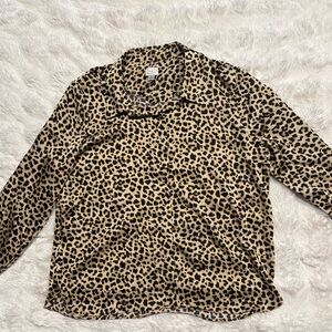 a new day Leopard Print Blouse satin